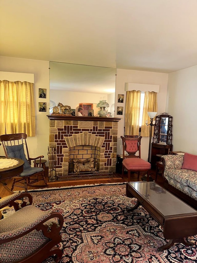 3533 Ridge Rd, Chincoteague, VA 23336 - living room with a stone fireplace