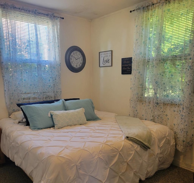 bedroom featuring ornamental molding