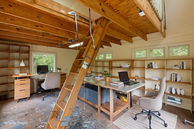 14457 Broadway Rd, Onancock, VA 23417 - home office with built in study area