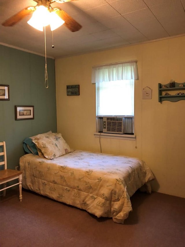 2561 Captains Corridor, Greenbackville, VA 23356 - bedroom featuring cooling unit, carpet, and a ceiling fan