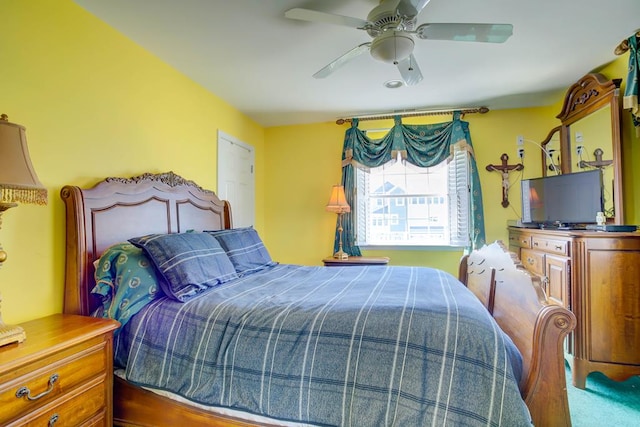 6180 Marsh Island Dr, Chincoteague, VA 23336 - bedroom with ceiling fan