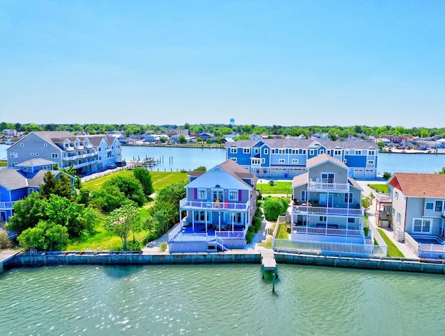 6180 Marsh Island Dr, Chincoteague, VA 23336 - aerial view of residential area with a large body of water