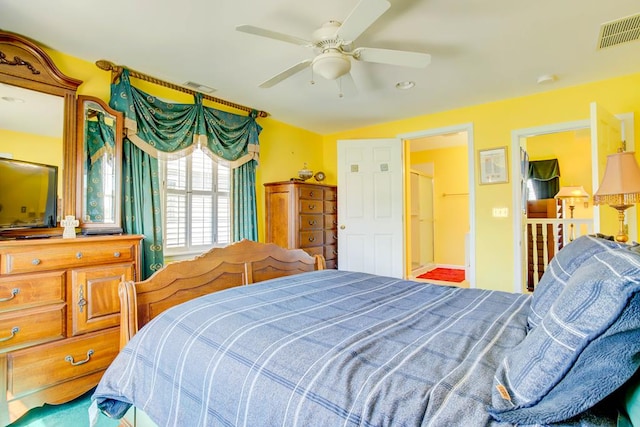 6180 Marsh Island Dr, Chincoteague, VA 23336 - bedroom with a ceiling fan