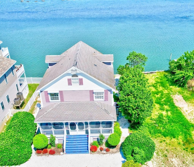 6180 Marsh Island Dr, Chincoteague, VA 23336 - view of subject property with a large body of water