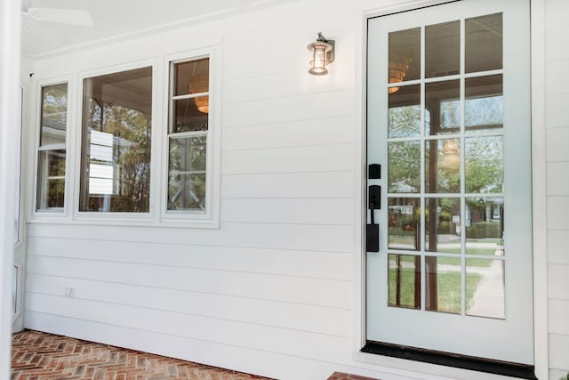 view of doorway to property