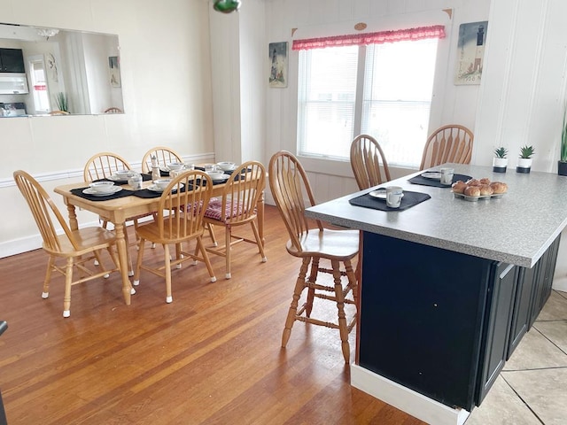 dining room featuring light wood-type flooring