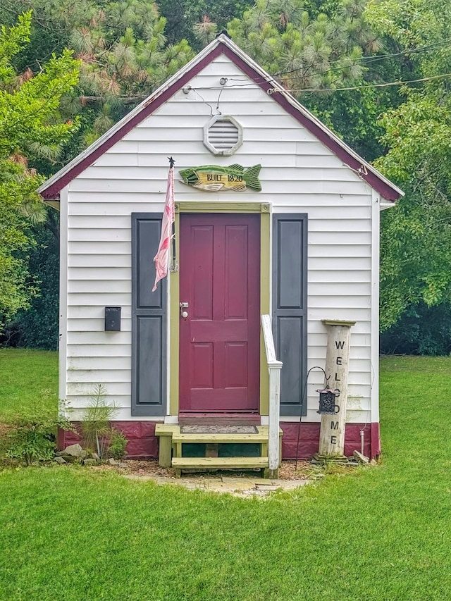 25539 Shoremain Dr, Bloxom, VA 23308 - view of outbuilding with entry steps