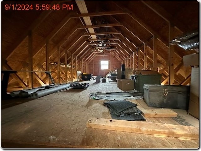 view of attic