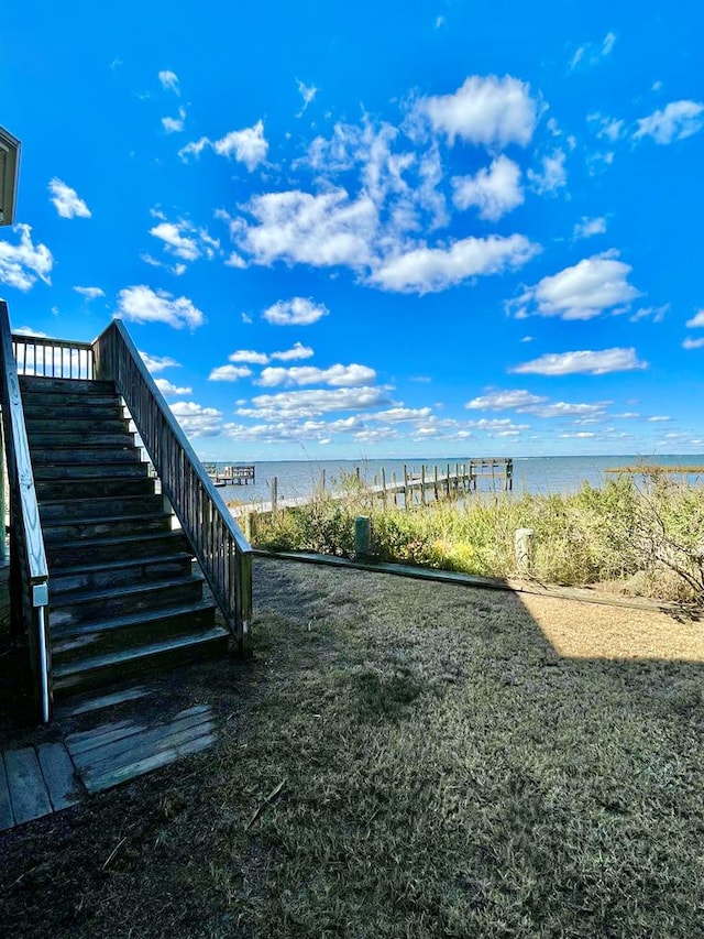 5108 Wildcat Ln, Chincoteague, VA 23336 - view of yard with view of water and beach