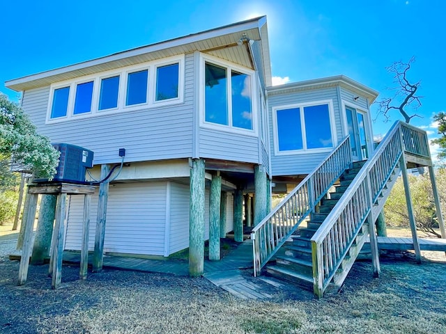 5108 Wildcat Ln, Chincoteague, VA 23336 - back of property featuring stairway