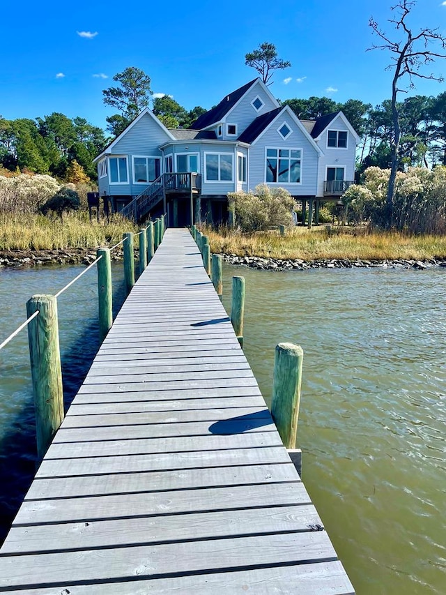 5108 Wildcat Ln, Chincoteague, VA 23336 - dock featuring a water view