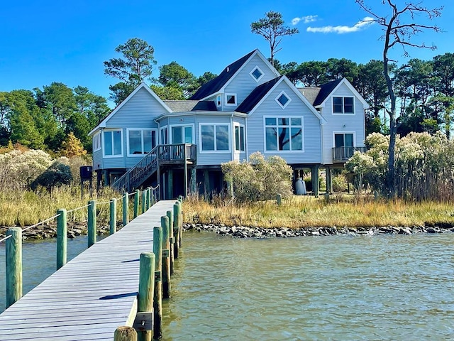 5108 Wildcat Ln, Chincoteague, VA 23336 - dock with a water view and stairway