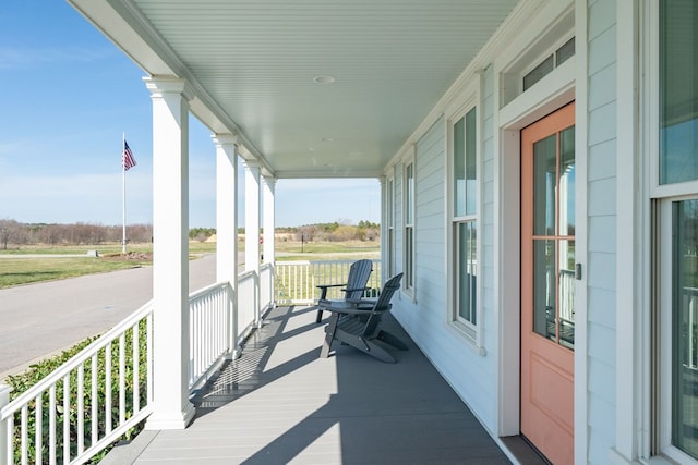 exterior space featuring covered porch