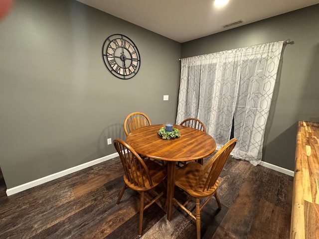 dining room featuring wood-type flooring