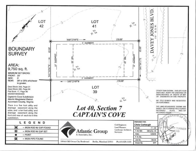 LOT40 Davey Jones Blvd Unit 40, Greenbackville VA, 23356 land for sale