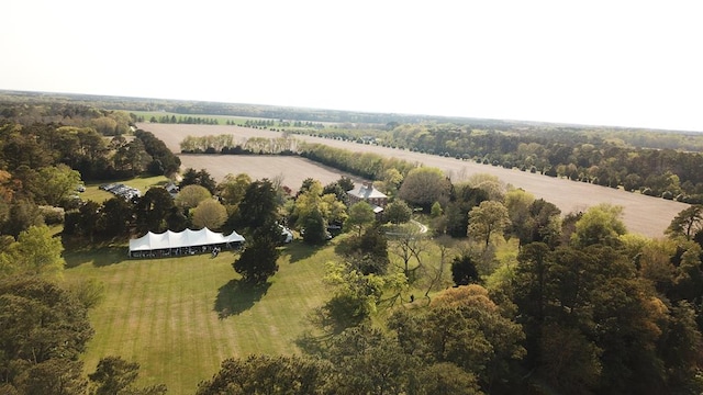 bird's eye view with a rural view