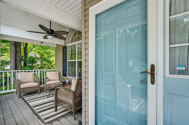 37323 Davey Jones Blvd, Greenbackville, VA 23356 - wooden deck with ceiling fan