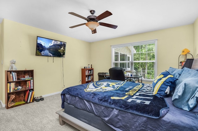 37323 Davey Jones Blvd, Greenbackville, VA 23356 - carpeted bedroom with baseboards, ceiling fan, and a desk