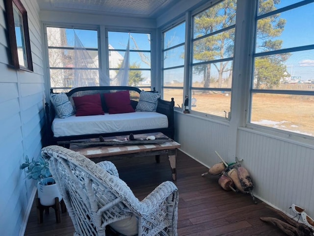 view of sunroom