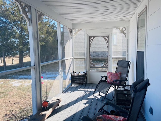 view of sunroom