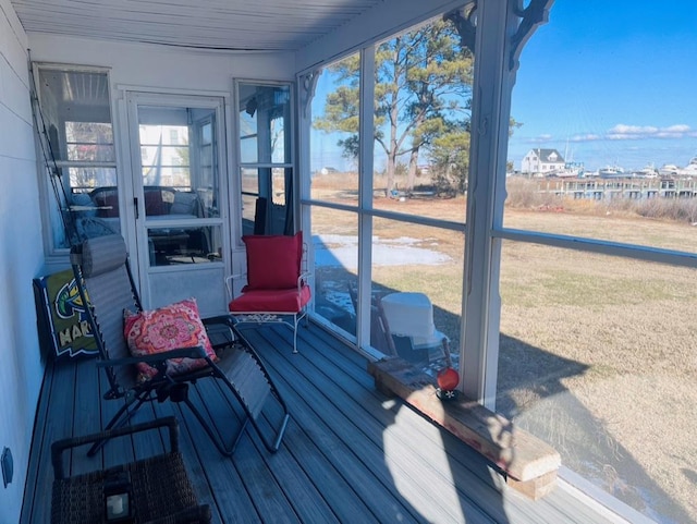 view of sunroom / solarium