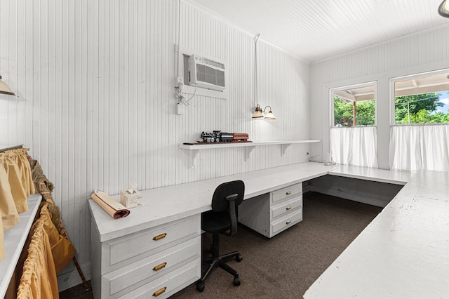 9333 Red Bank Rd, Nassawadox, VA 23413 - office with built in study area and a wall unit AC