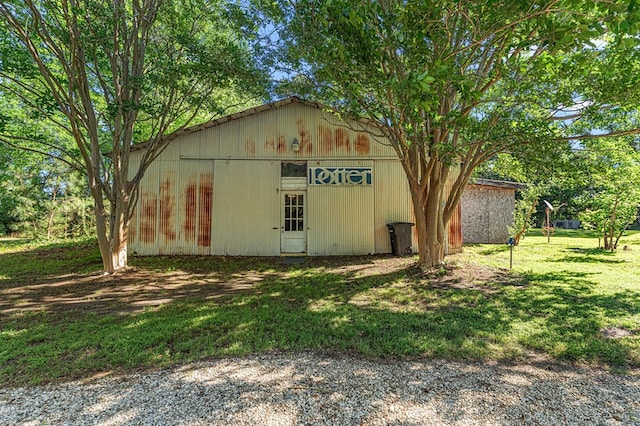 9333 Red Bank Rd, Nassawadox, VA 23413 - view of pole building with a lawn