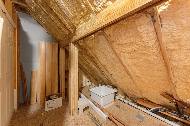 9333 Red Bank Rd, Nassawadox, VA 23413 - unfinished attic with a sink
