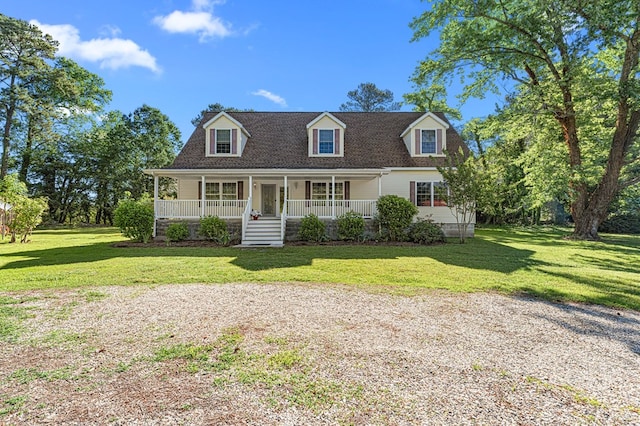 9333 Red Bank Rd, Nassawadox, VA 23413 - cape cod-style house with covered porch and a front yard