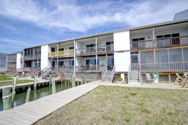 view of property featuring a water view