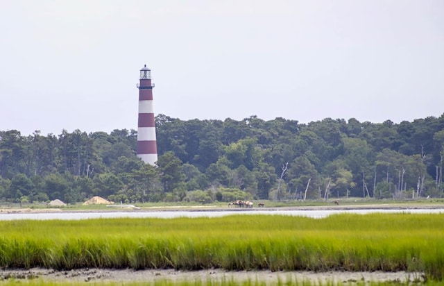 exterior space featuring a water view