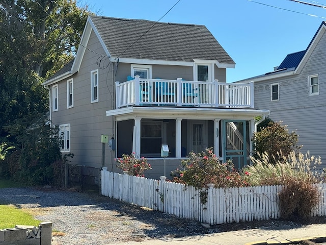 view of property exterior featuring a balcony