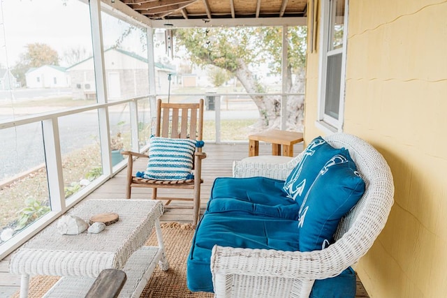 view of sunroom