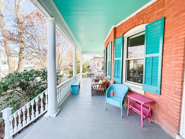 balcony with covered porch