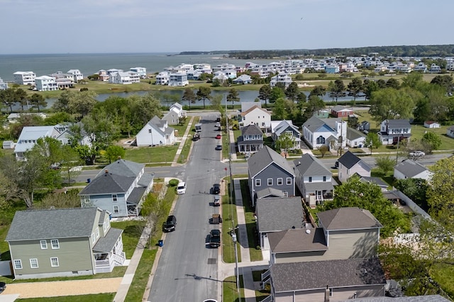 510 Plum St, Cape Charles, VA 23310 - birds eye view of property featuring a water view and a residential view