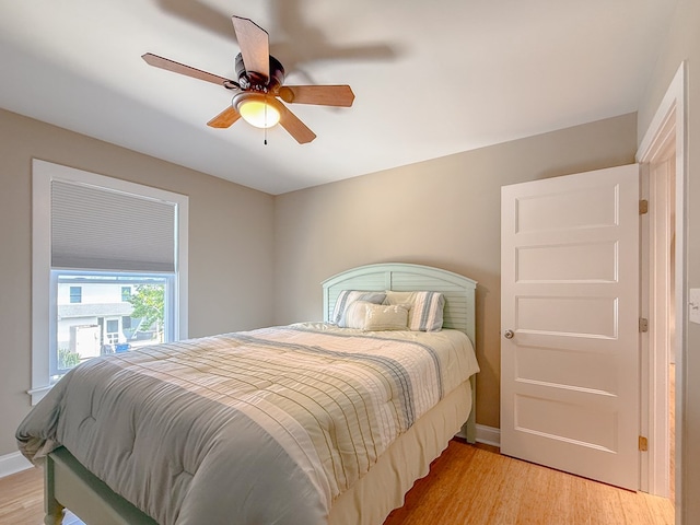 510 Plum St, Cape Charles, VA 23310 - bedroom featuring light wood finished floors, ceiling fan, and baseboards