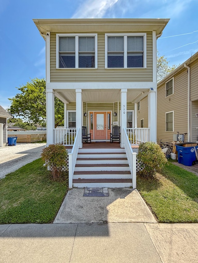 510 Plum St, Cape Charles, VA 23310 - traditional style home with a porch