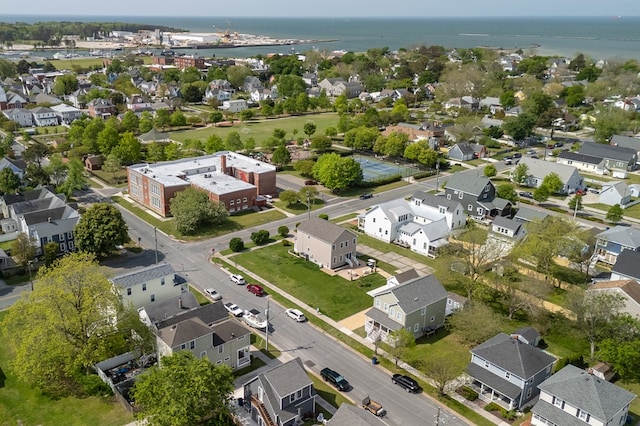 510 Plum St, Cape Charles, VA 23310 - drone / aerial view with a residential view and a water view