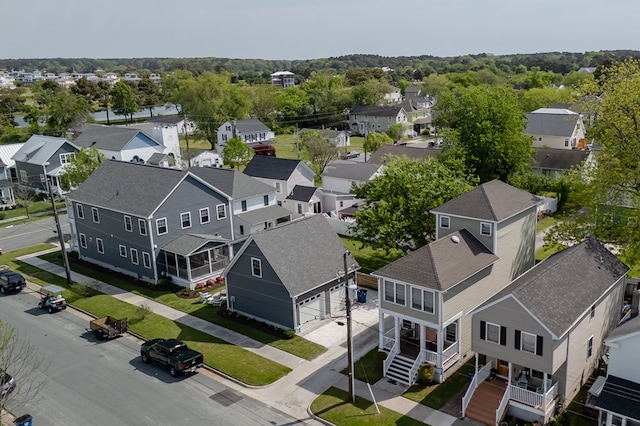 510 Plum St, Cape Charles, VA 23310 - bird's eye view featuring a residential view