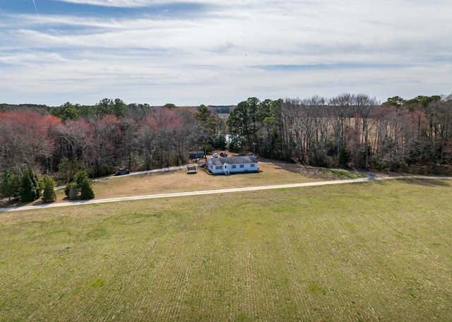 6545 Occohannock Neck Rd, Exmore, VA 23350 - bird's eye view featuring a forest view