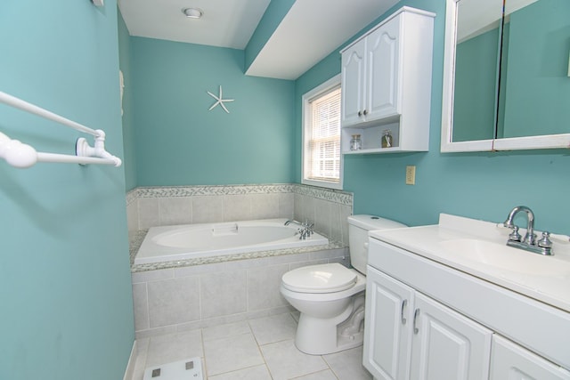 6545 Occohannock Neck Rd, Exmore, VA 23350 - full bathroom with tile patterned flooring, toilet, a bath, and vanity
