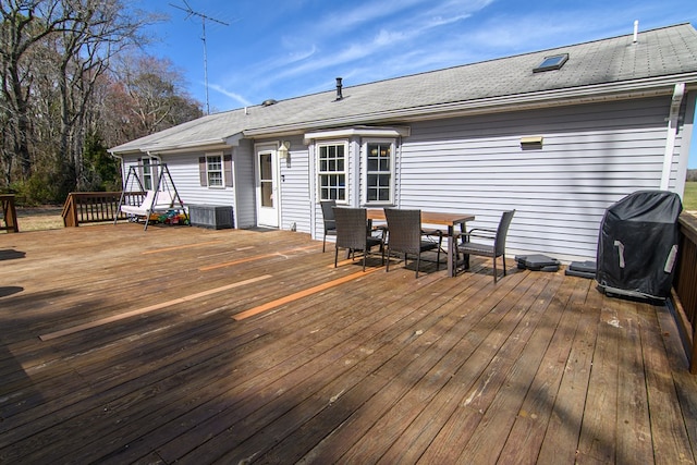 6545 Occohannock Neck Rd, Exmore, VA 23350 - deck featuring outdoor dining space and area for grilling