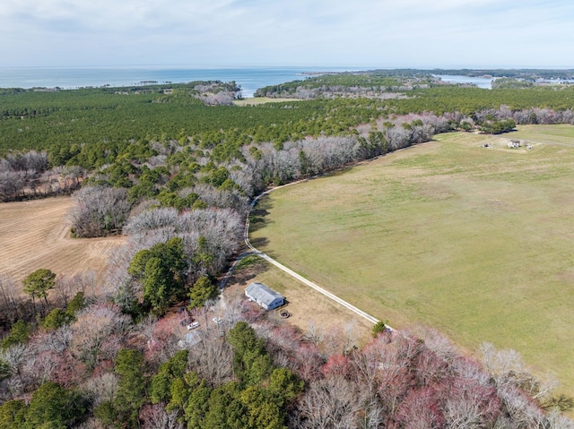 6545 Occohannock Neck Rd, Exmore, VA 23350 - birds eye view of property featuring a water view