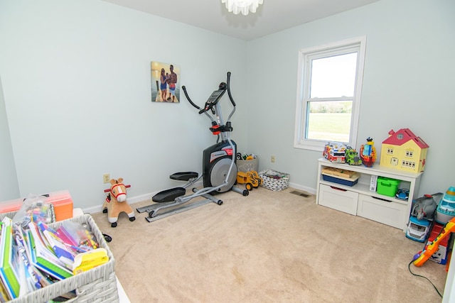 6545 Occohannock Neck Rd, Exmore, VA 23350 - game room featuring baseboards and carpet floors