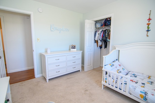 6545 Occohannock Neck Rd, Exmore, VA 23350 - bedroom with a closet and light carpet