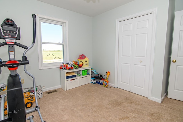 6545 Occohannock Neck Rd, Exmore, VA 23350 - playroom with visible vents, baseboards, and carpet flooring