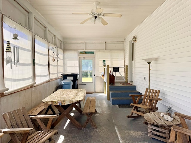 3434 Willow St, Chincoteague, VA 23336 - sunroom / solarium with ceiling fan