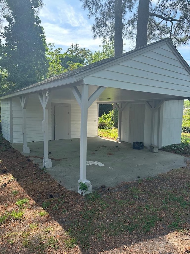 view of parking featuring driveway