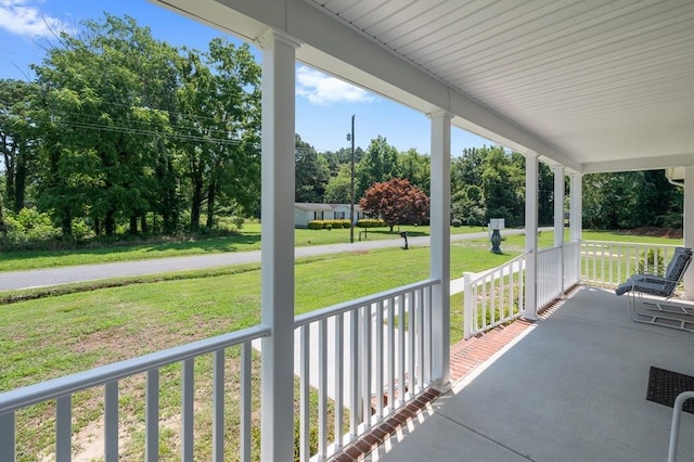 view of patio with covered porch