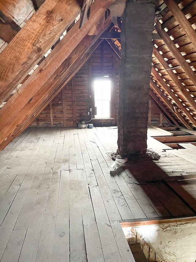 view of attic